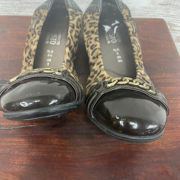 Mephisto ballet flat animal print air relax slip on womens 8+8 1/2 comfort shoe - Picture 4 of 14